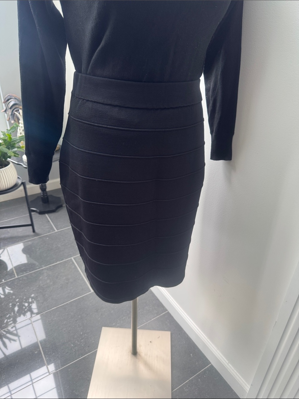 Cato Black Bandage Pencil Skirt